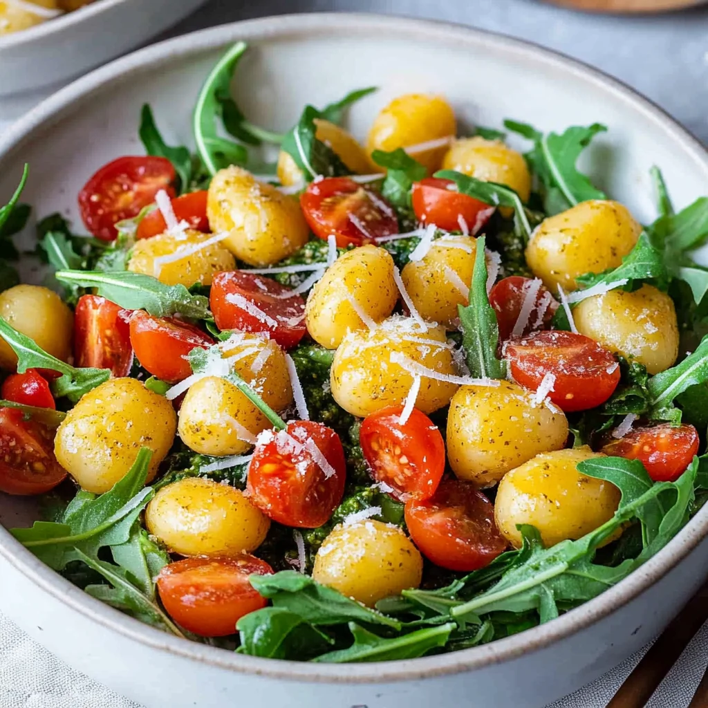 Gnocchi Salat mit Pesto