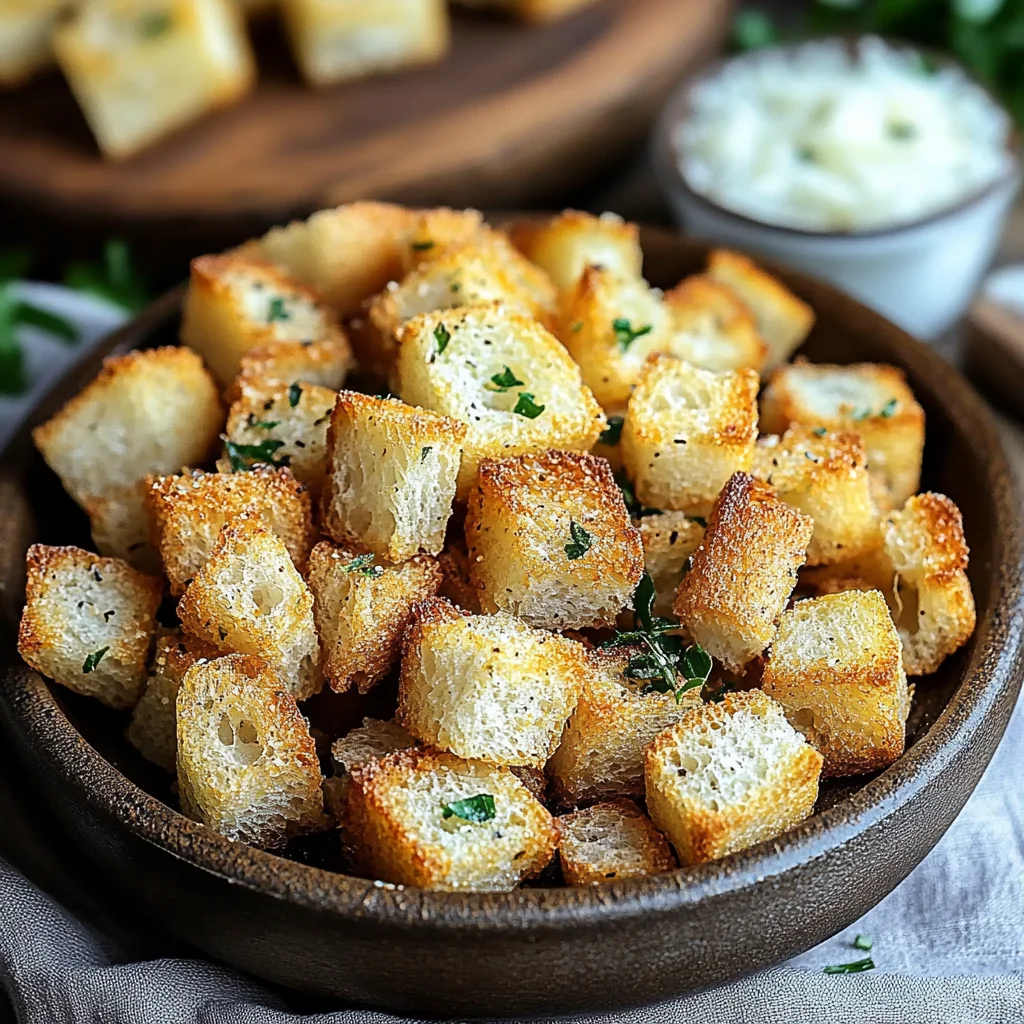 Croûtons aus der Heißluftfritteuse