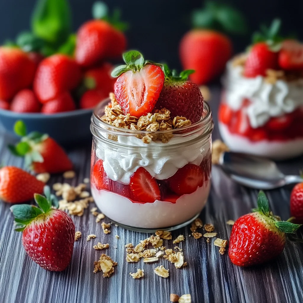 Erdbeer-Cheesecake im Glas