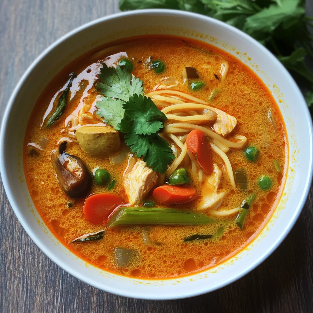 Hähnchen Curry Suppe
