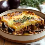 Moussaka mit Kartoffeln und Auberginen