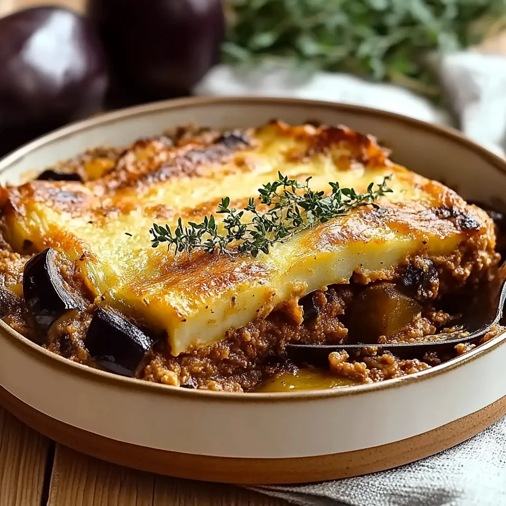 Moussaka mit Kartoffeln und Auberginen
