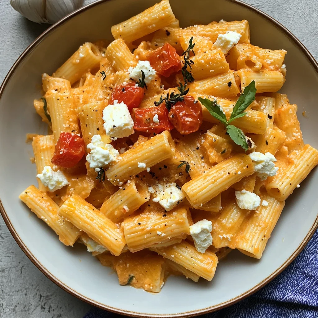 Scharfe Gemüse Feta Pasta
