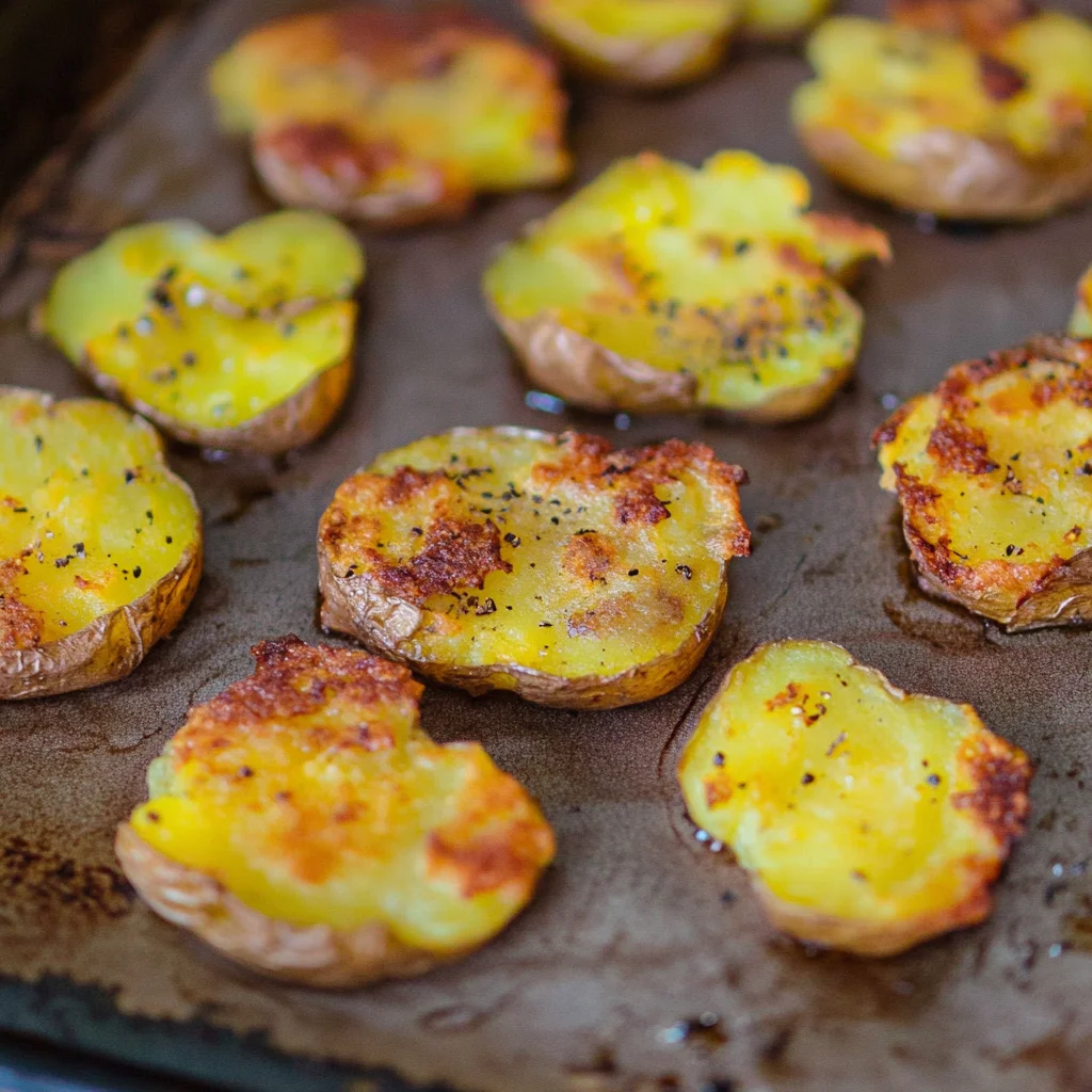 Smashed Potatoes - knusprige Quetschkartoffeln im Ofen