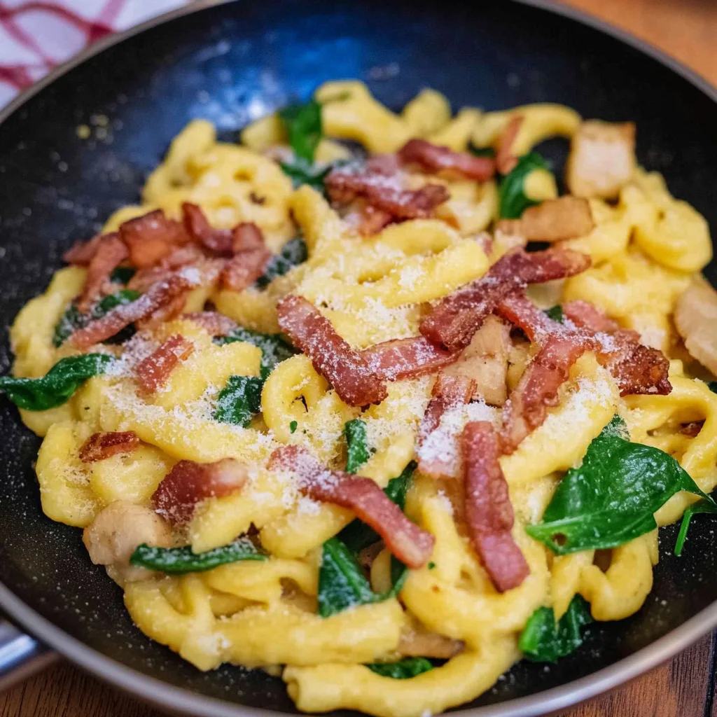 Spätzle Turkey Turkey Bacon Pfanne