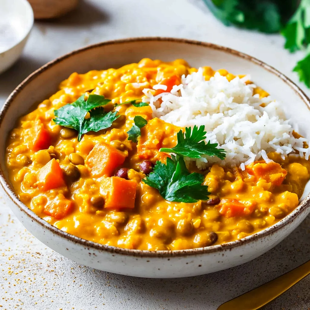Süßkartoffel-Linsen-Curry
