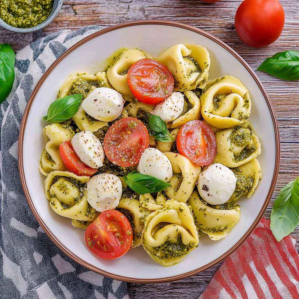 Tortellini Salat mit Pesto (schnelles Rezept)