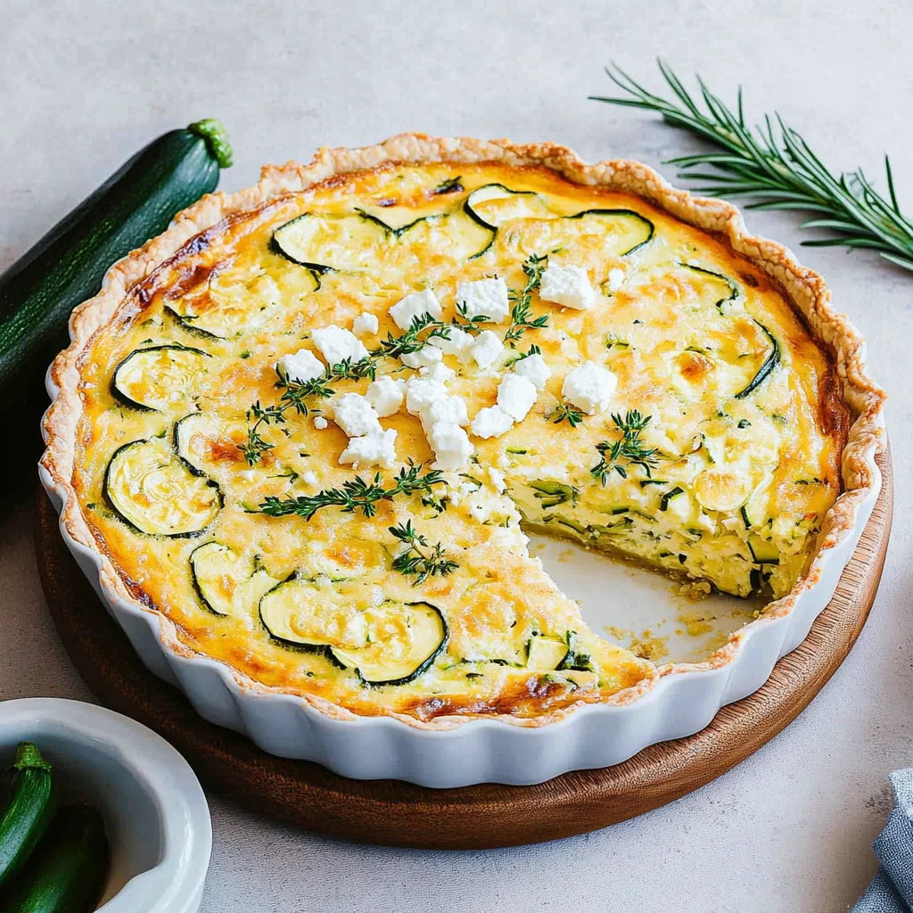 Zucchini-Quiche mit Feta